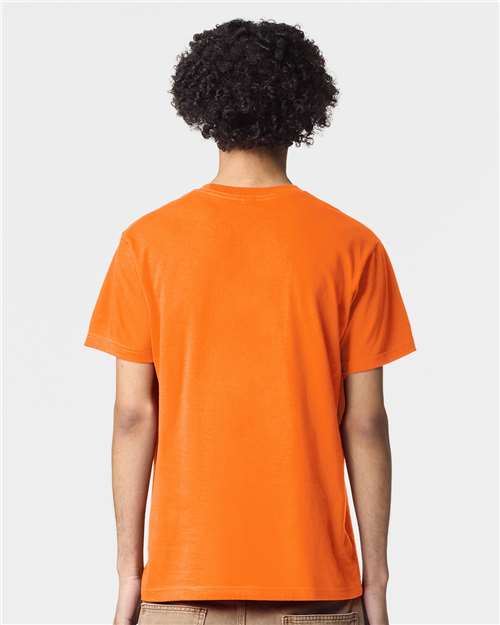 American Apparel 2001 Unisex Fine Jersey Tee - Orange - model back
