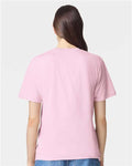 American Apparel 2001 Unisex Fine Jersey Tee - Pink - model back