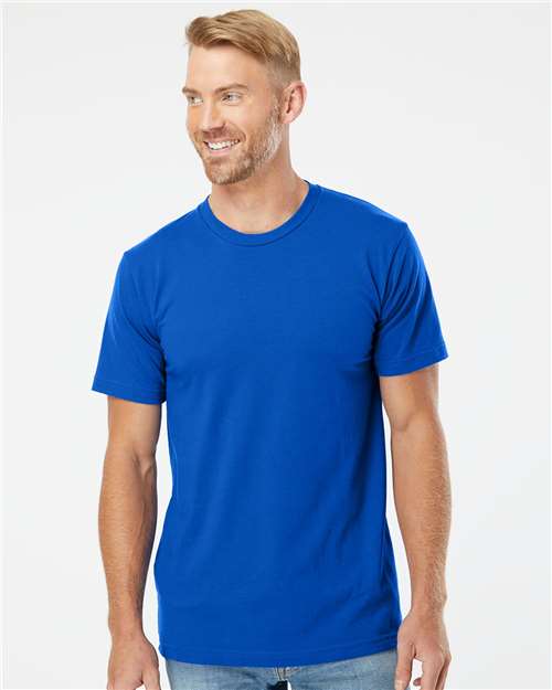 American Apparel 2001 Unisex Fine Jersey Tee - Royal Blue - model front