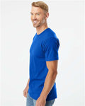 American Apparel 2001 Unisex Fine Jersey Tee - Royal Blue - model side