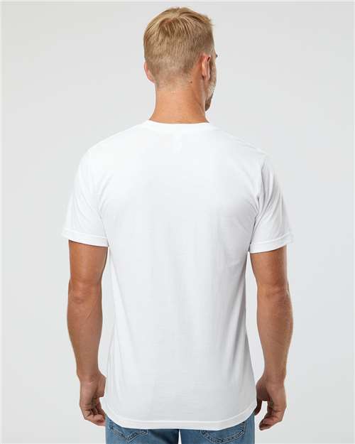 American Apparel 2001 Unisex Fine Jersey Tee - White - model back