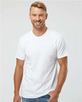 American Apparel 2001 Unisex Fine Jersey Tee - White - model front