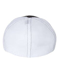 Richardson 110 R-Flex Trucker Cap - Black/ White - back