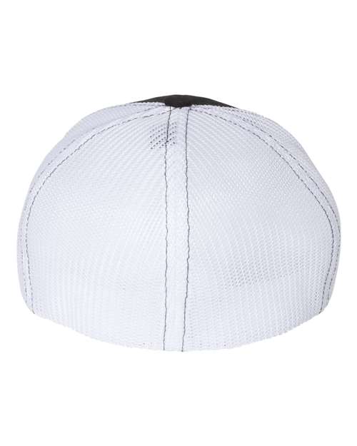 Richardson 110 R-Flex Trucker Cap - Black/ White - back