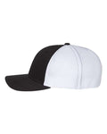 Richardson 110 R-Flex Trucker Cap - Black/ White - side