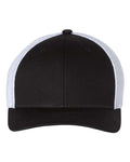 Richardson 110 R-Flex Trucker Cap - Black/ White - front