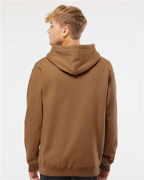 Independent Trading Co. IND4000 Heavyweight Hooded Sweatshirt - Saddle - model back