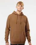 Independent Trading Co. IND4000 Heavyweight Hooded Sweatshirt - Saddle - model front