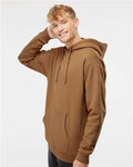 Independent Trading Co. IND4000 Heavyweight Hooded Sweatshirt - Saddle - model side