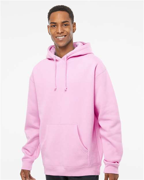 Independent Trading Co. IND4000 Heavyweight Hooded Sweatshirt - Light Pink - model front