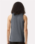American Apparel 2408 Unisex Fine Jersey Tank - Asphalt - model back