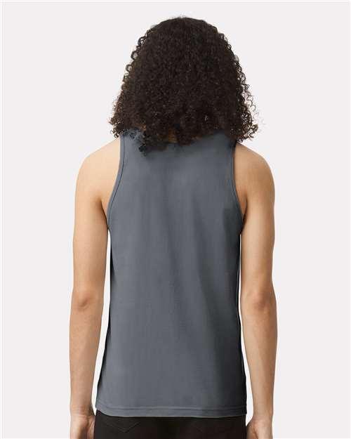 American Apparel 2408 Unisex Fine Jersey Tank - Asphalt - model back