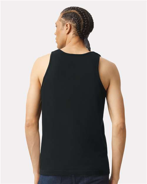 American Apparel 2408 Unisex Fine Jersey Tank - Black - model back