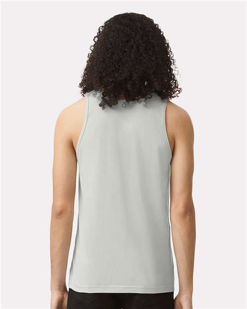 American Apparel 2408 Unisex Fine Jersey Tank - New Silver - model back