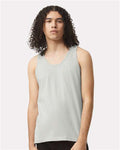 American Apparel 2408 Unisex Fine Jersey Tank - New Silver - model front