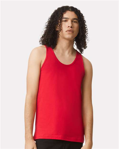 American Apparel 2408 Unisex Fine Jersey Tank - Red - model front