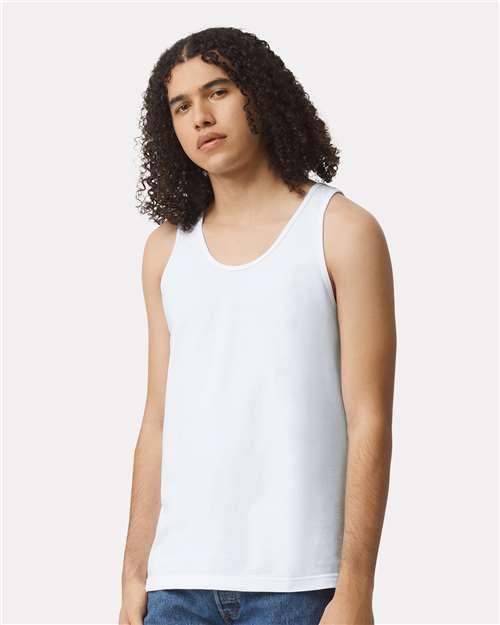American Apparel 2408 Unisex Fine Jersey Tank - White - model front