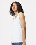 American Apparel 2408 Unisex Fine Jersey Tank - White - model side
