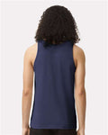American Apparel 2408 Unisex Fine Jersey Tank - Navy - model back