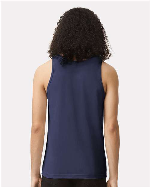 American Apparel 2408 Unisex Fine Jersey Tank - Navy - model back