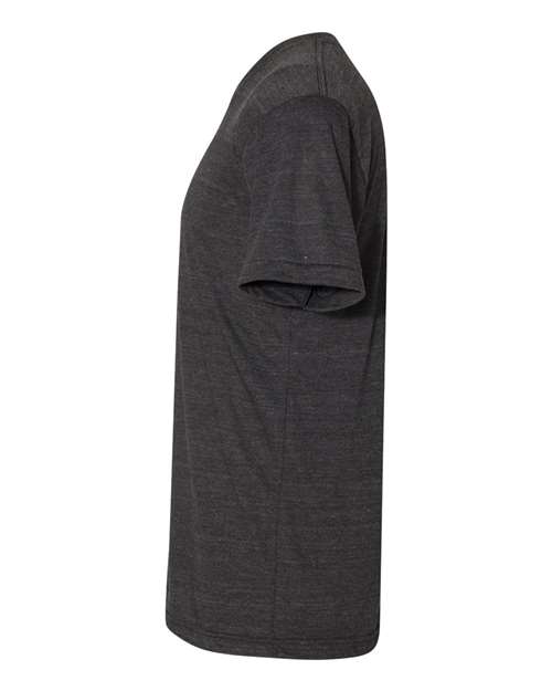 American Apparel TR401USA Unisex USA-Made Triblend Track Tee - Tri-Black - side