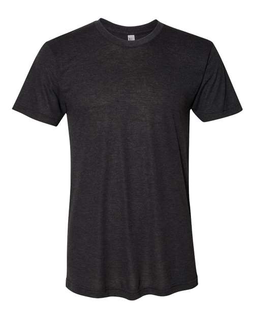 American Apparel TR401 Unisex Triblend Track Tee - Tri-Black - front