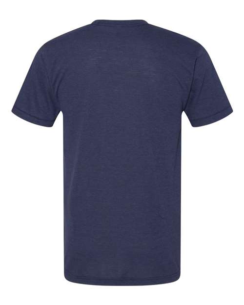 American Apparel TR401 Unisex Triblend Track Tee - Tri-Indigo - back