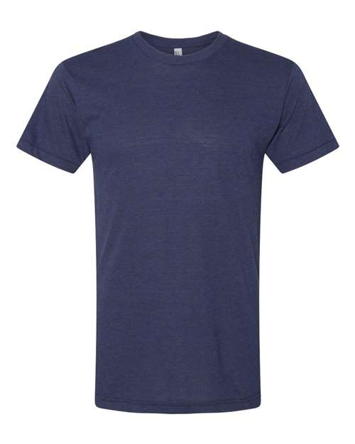 American Apparel TR401 Unisex Triblend Track Tee - Tri-Indigo - front