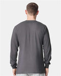 American Apparel 2007 Unisex Fine Jersey Long Sleeve Tee - Asphalt - model back