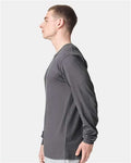American Apparel 2007 Unisex Fine Jersey Long Sleeve Tee - Asphalt - model side