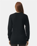 American Apparel 2007 Unisex Fine Jersey Long Sleeve Tee - Black - model back
