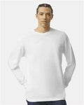 American Apparel 2007 Unisex Fine Jersey Long Sleeve Tee - White - model front