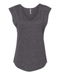 Next Level 5040 Women's Festival Sleeveless Deep V-Neck T-Shirt - Charcoal - front