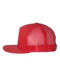 Yupoong 6006 Classic Five-Panel Trucker Cap - Red - side