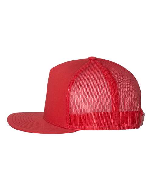 Yupoong 6006 Classic Five-Panel Trucker Cap - Red - side