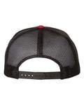 Yupoong 6006 Classic Five-Panel Trucker Cap - Red/ Black - back