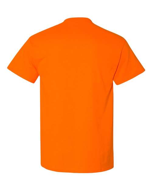 Gildan 8300 Unisex DryBlend Pocket T-Shirt - Safety Orange - back