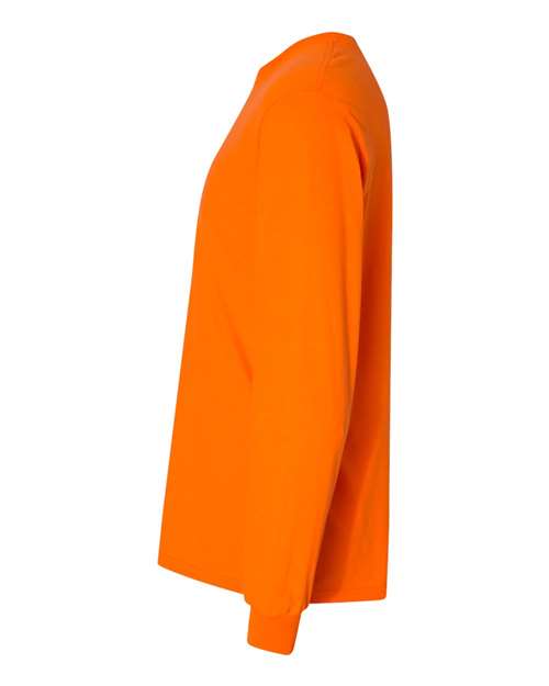 Gildan 8400 Unisex DryBlend 50/50 Long Sleeve T-Shirt - Safety Orange - side