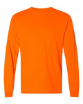 Gildan 8400 Unisex DryBlend 50/50 Long Sleeve T-Shirt - Safety Orange - front