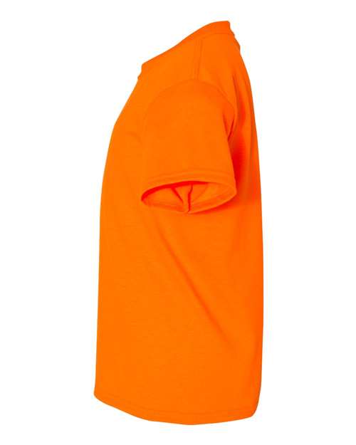 Gildan 8000B Youth DryBlend T-Shirt - Safety Orange - side
