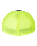 Richardson 110 R-Flex Trucker Cap - Charcoal/ Neon Yellow - back