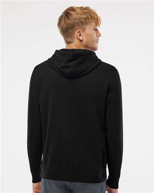 Independent Trading Co. AFX90UN Unisex Lightweight Hooded Sweatshirt - Black - model back