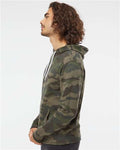 Independent Trading Co. AFX90UN Unisex Lightweight Hooded Sweatshirt - Forest Camo - model side