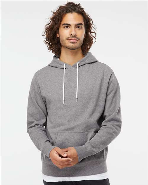 Independent Trading Co. AFX90UN Unisex Lightweight Hooded Sweatshirt - Gunmetal Heather - model front
