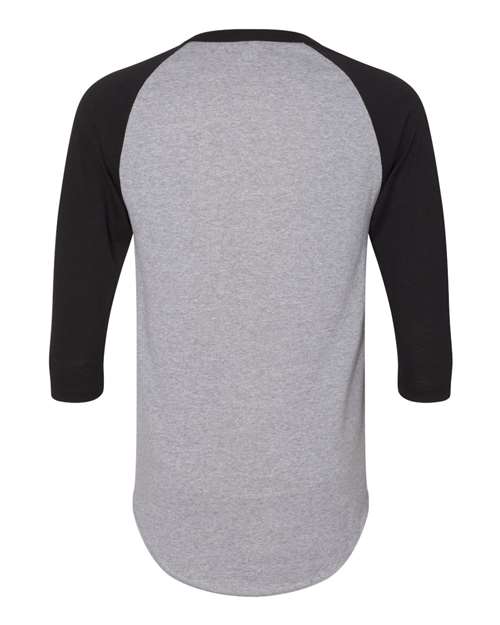 Augusta Sportswear 4420 Unisex Three-Quarter Raglan Sleeve Baseball Jersey T-Shirt - Athletic Heather/ Black - back