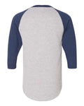 Augusta Sportswear 4420 Unisex Three-Quarter Raglan Sleeve Baseball Jersey T-Shirt - Athletic Heather/ Navy - back