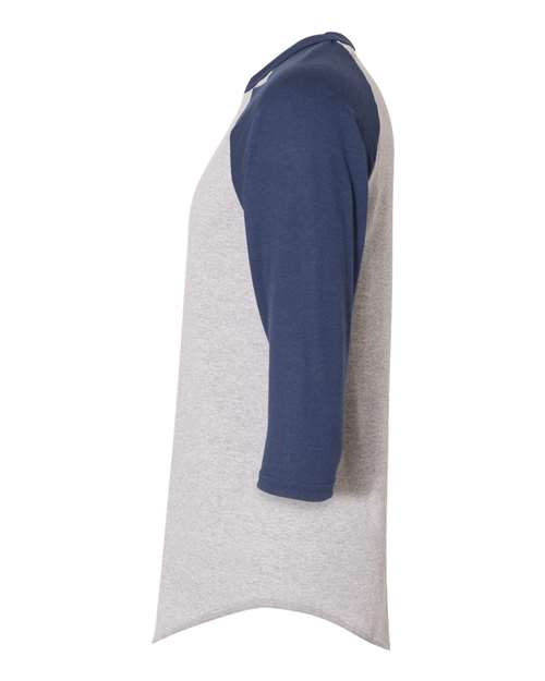 Augusta Sportswear 4420 Unisex Three-Quarter Raglan Sleeve Baseball Jersey T-Shirt - Athletic Heather/ Navy - side