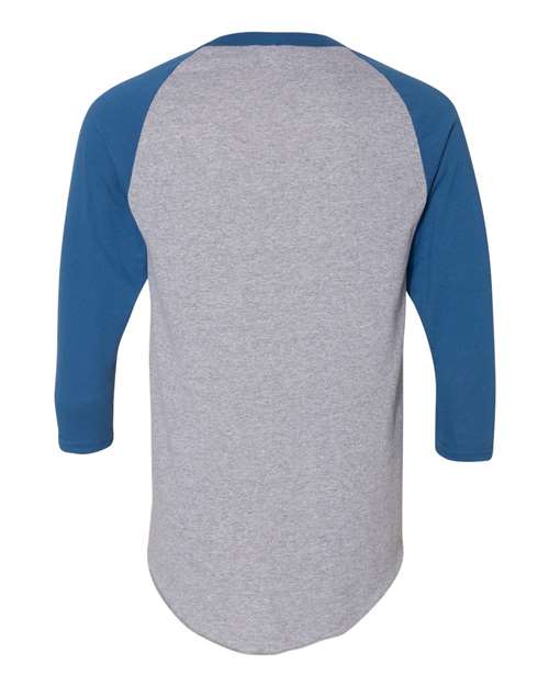 Augusta Sportswear 4420 Unisex Three-Quarter Raglan Sleeve Baseball Jersey T-Shirt - Athletic Heather/ Royal - back