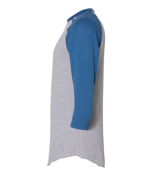 Augusta Sportswear 4420 Unisex Three-Quarter Raglan Sleeve Baseball Jersey T-Shirt - Athletic Heather/ Royal - side