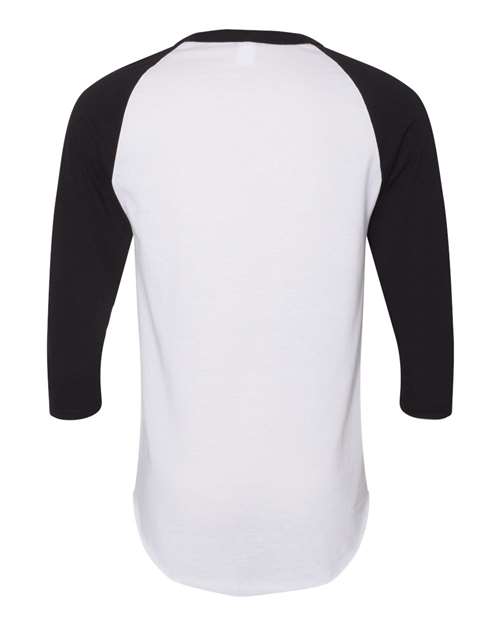 Augusta Sportswear 4420 Unisex Three-Quarter Raglan Sleeve Baseball Jersey T-Shirt - White/ Black - back
